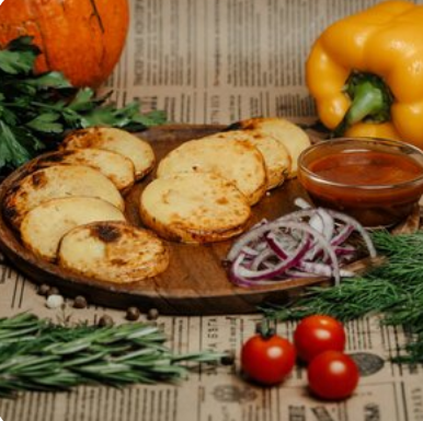 Картофель плеч на мангале