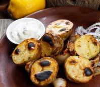 Картофель на мангале с курдючным салом
