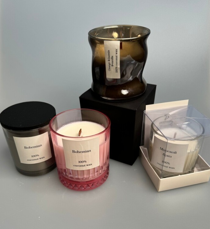 Свеча голография 300 мл в коробке