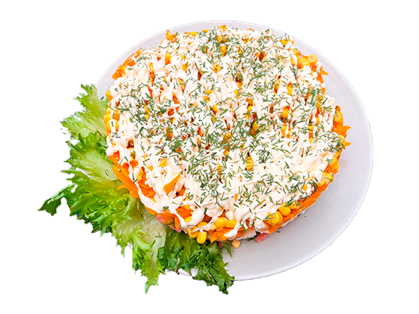 Салат с Копч. колбаской и кукурузой,1 кг