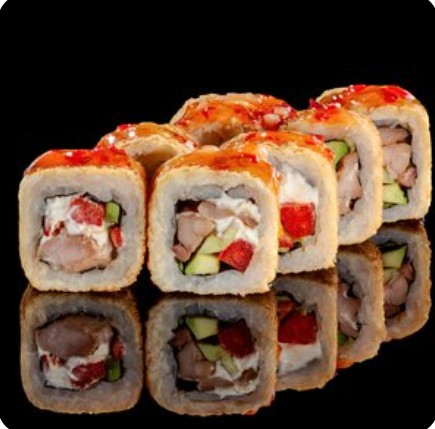 Жаренный ролл с курицей