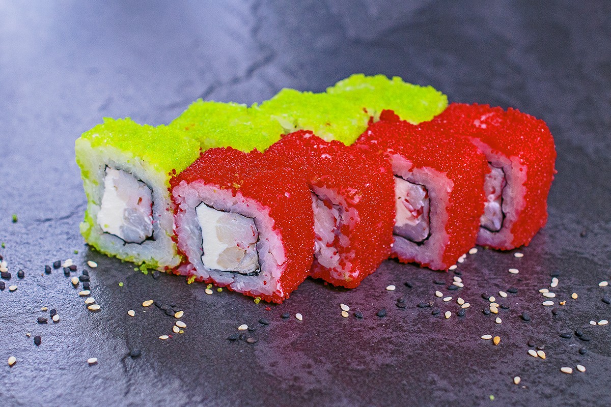 Калифорния с крабом и креветками