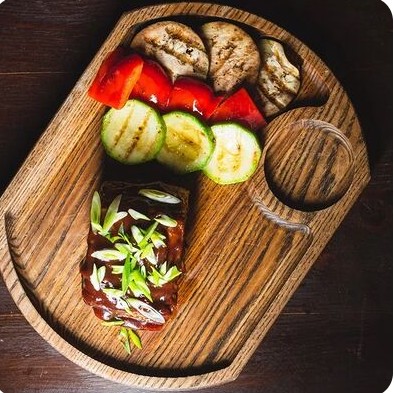 Ребра свиные с овощами гриль