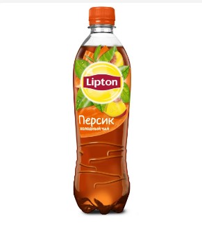 Холодный чай Lipton черный вкус персик