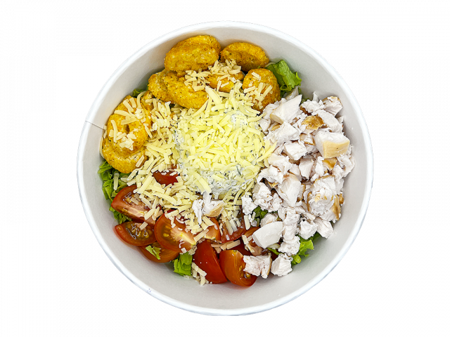 Салат Цезарь с курицей