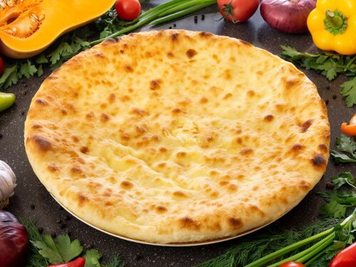 Пирог с картошкой и осетин. сыром 32см