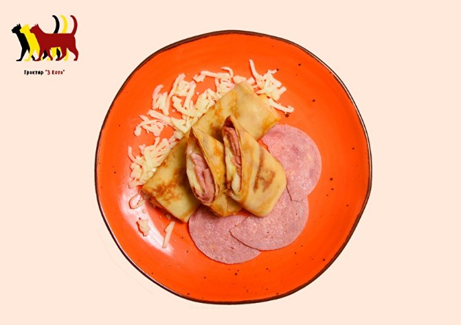 Блинчики с ветчиной и сыром