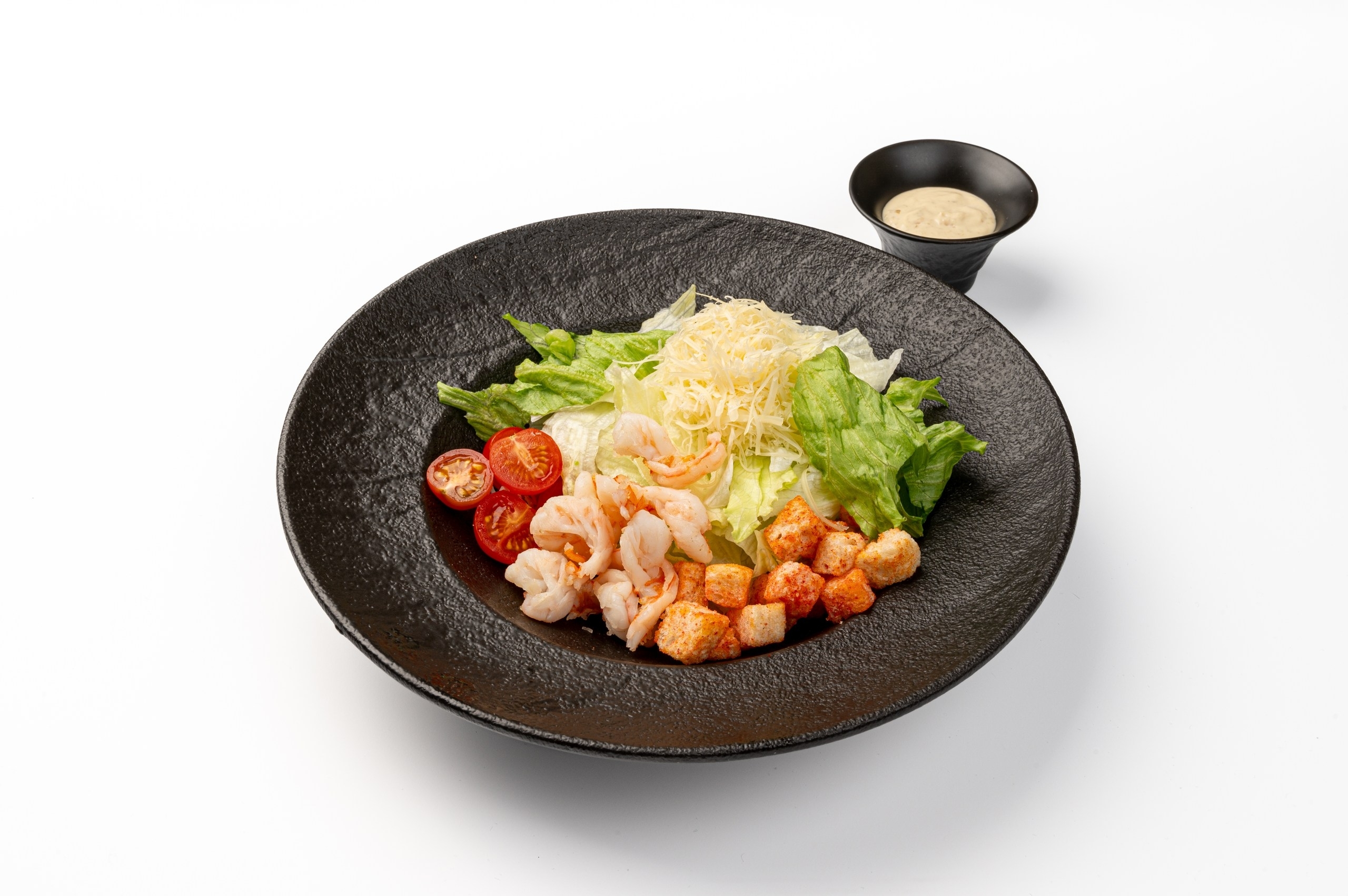 Салат Цезарь с креветками