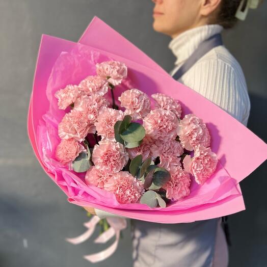 Букет из 19 диантусов «мамина нежность»