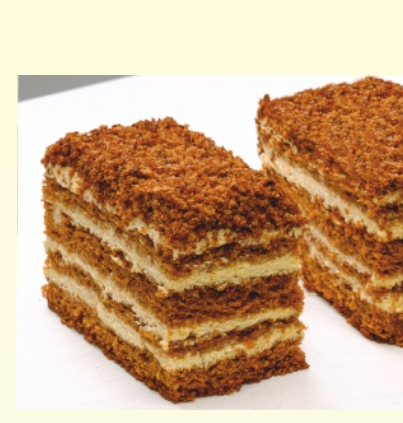 Пирожное "медовик"