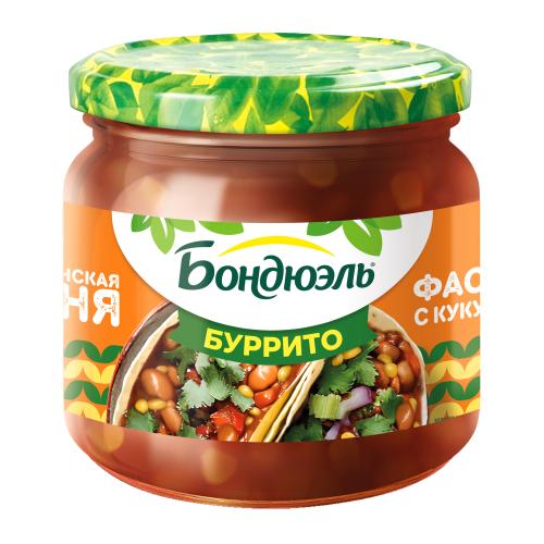 Красная фасоль с кукурузой по-мексикански в соусе Буррито Бондюэль 360г