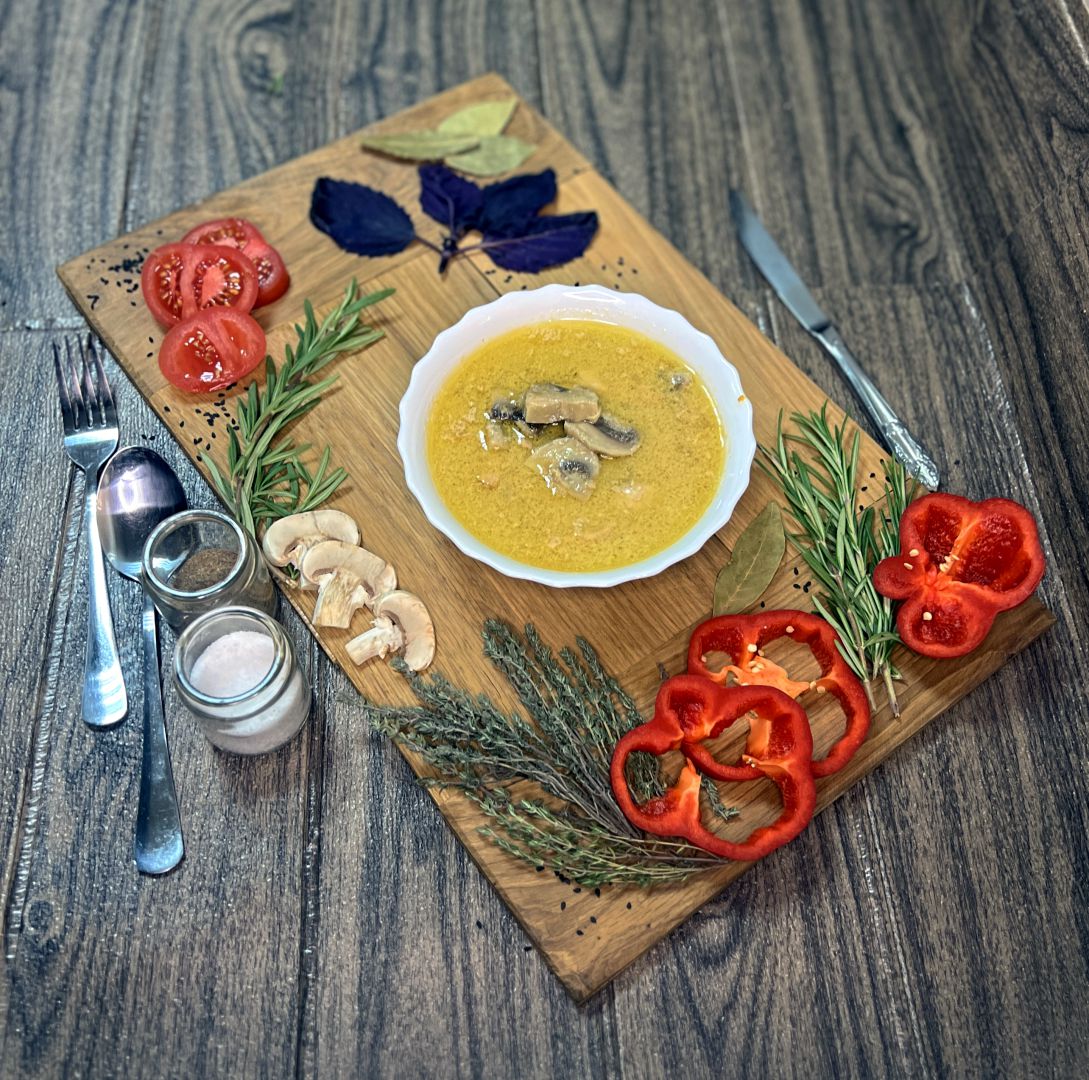 Сырный с курицей и шампиньонами