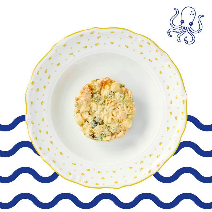 Оливье с краб-миксом