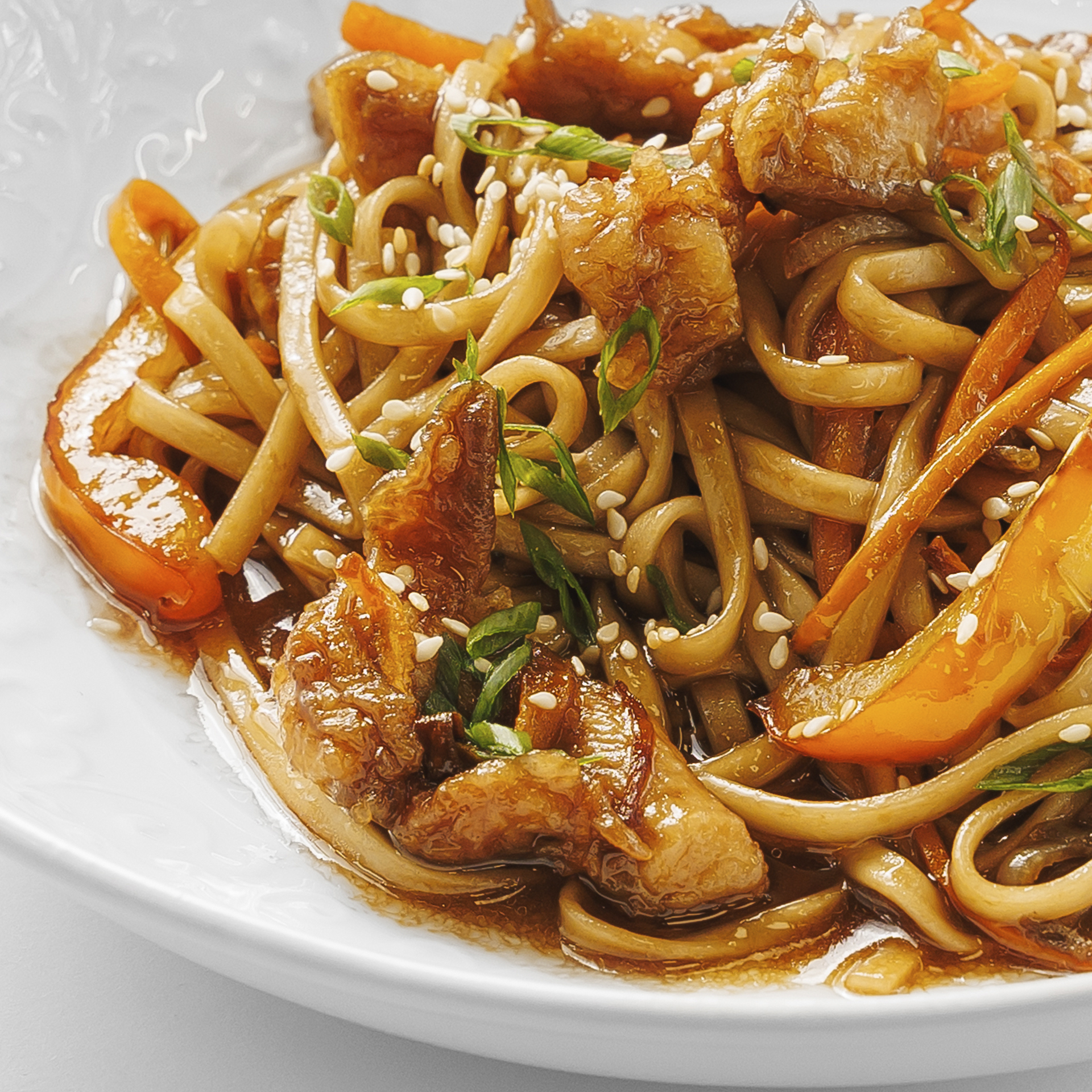 Удон с курицей