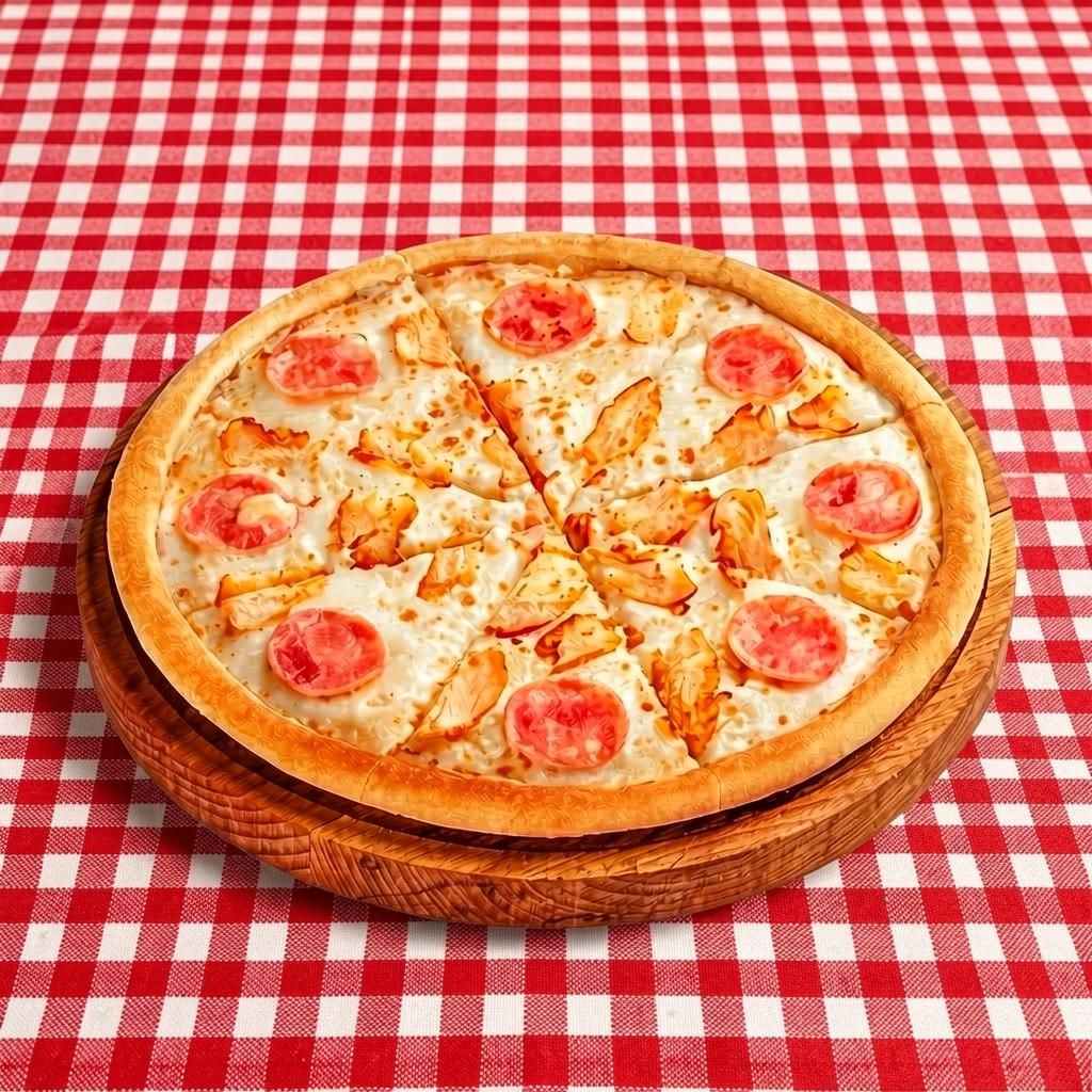 Пицца с курочкой и ветчиной 30см