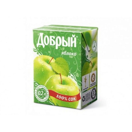 Сок "Добрый" Яблочный, 0.2 л