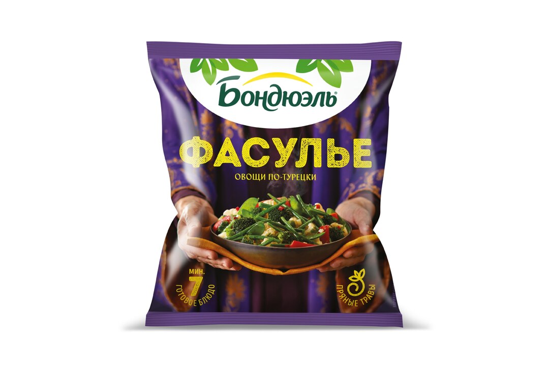 Смесь овощная Бондюэль Фасулье овощи по-турецки замороженная 400 г(Продукт замороженный)
