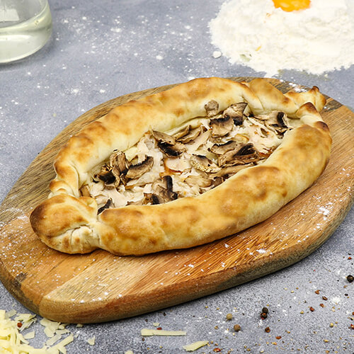 Хачапури с курицей и грибами