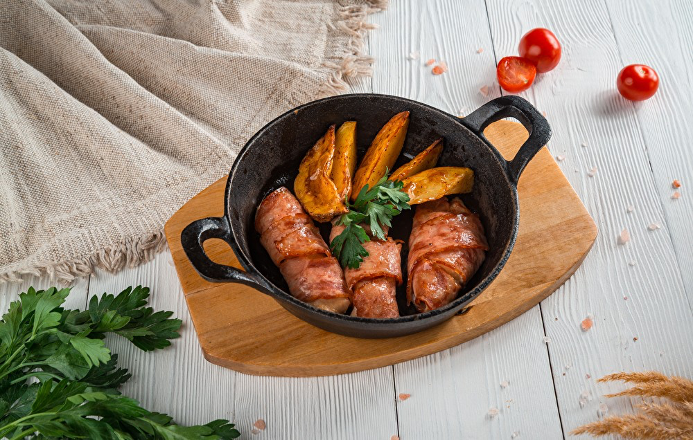 Индейка в беконе