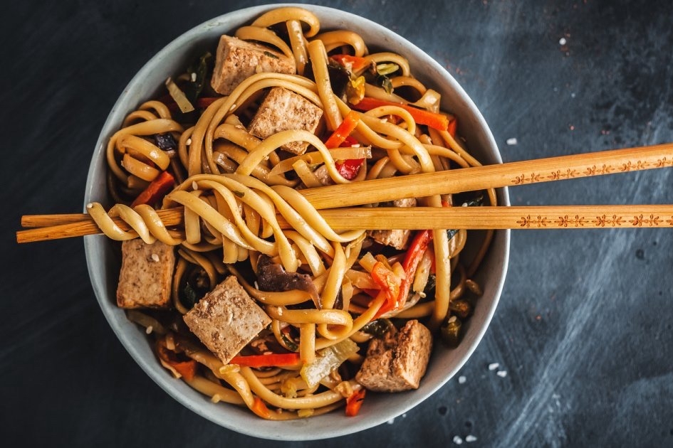 Вок с курицей ( удон лапша ) 