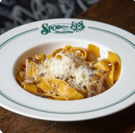 Паста с вешенками и белыми грибами