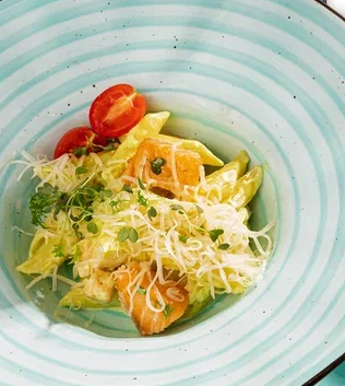 Пенне с лососем