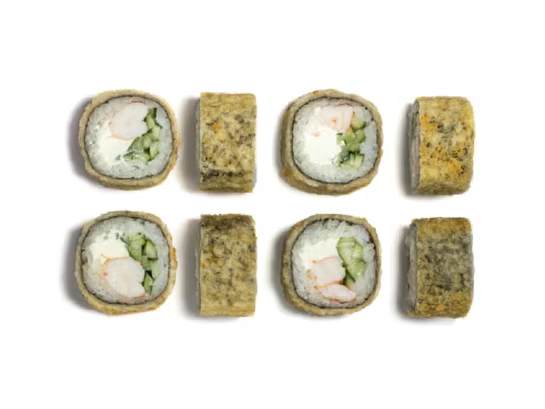 Жареный ролл с креветкой