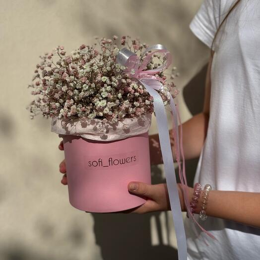 Коробочка с гипсофилой 🌸