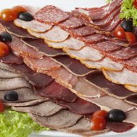 Тарелка с мясными нарезками