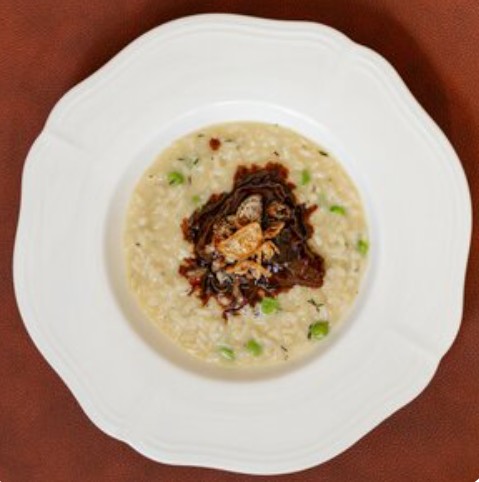 Ризотто с томлеными щёчками