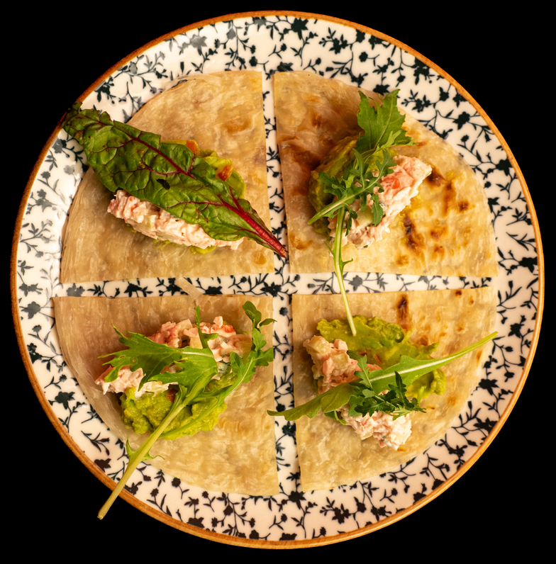 Роти с креветкой и грушей