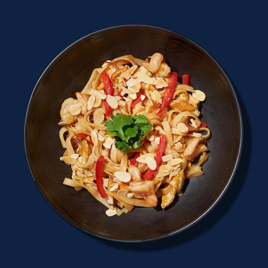 Акция Чибис WOK Рисовая лапша с креветкой в устричном соусе
