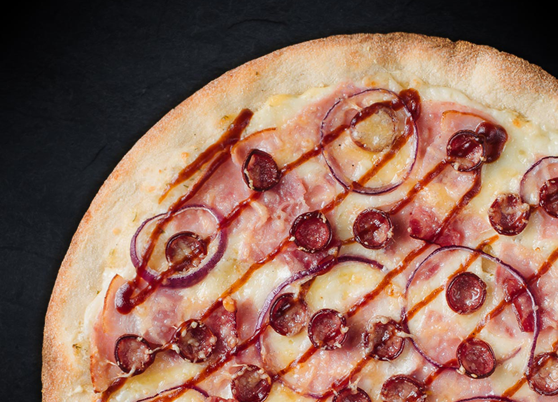 Мясная Барбекю 30 см (тонкое тесто)