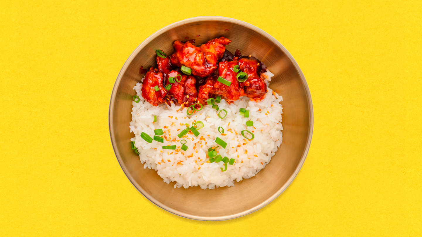 Чикен топпаб с рисом в сладко остром соусе