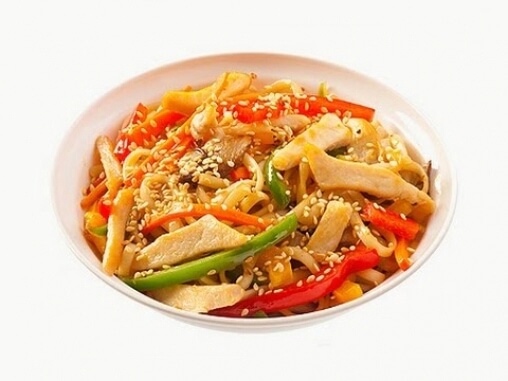 Пшеничная лапша Удон с курицей