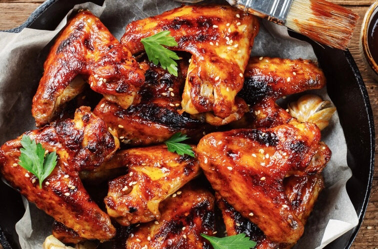 Куриные крылышки на мангале