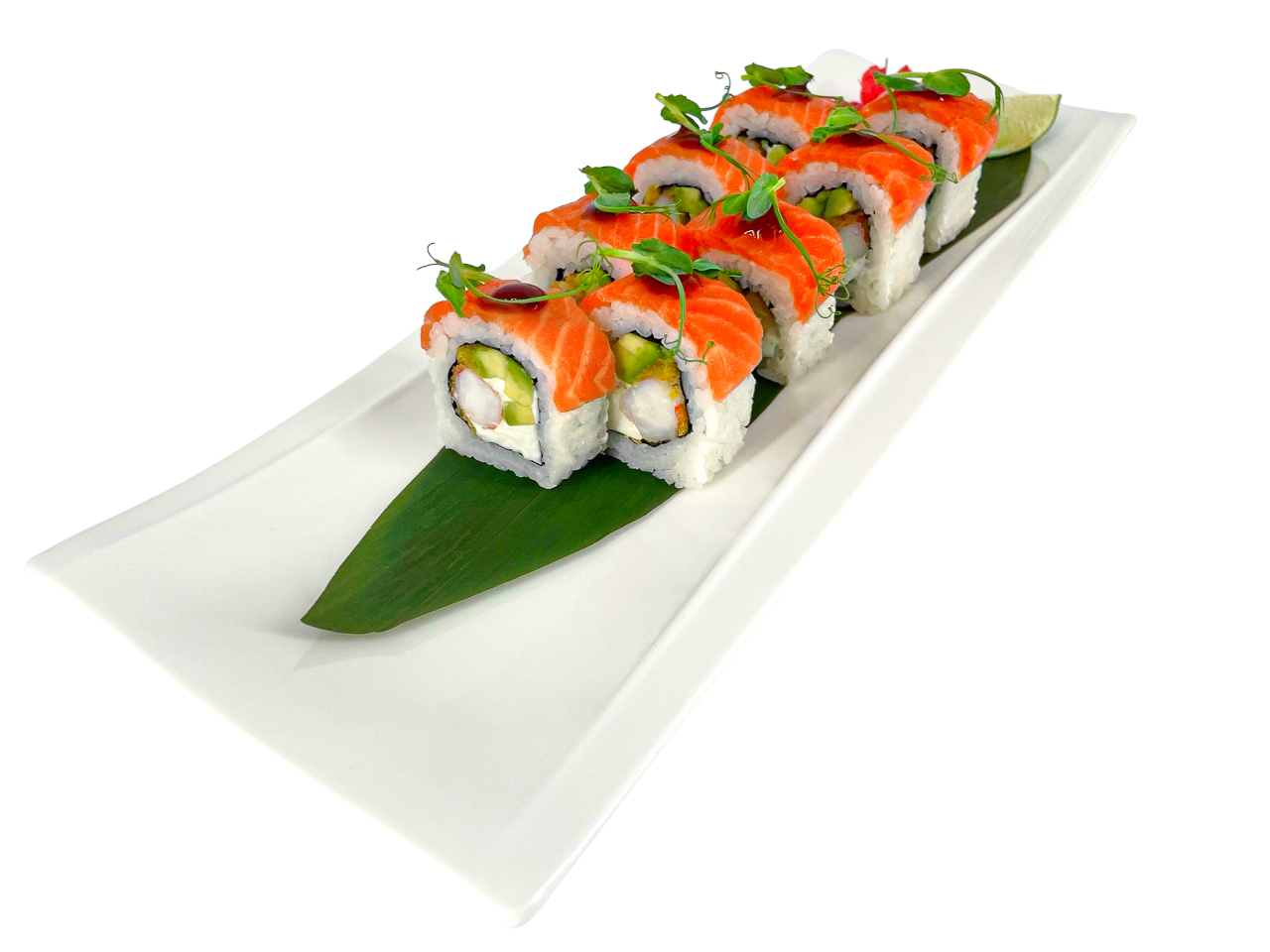 Филадельфия с темпурной креветкой и авокадо