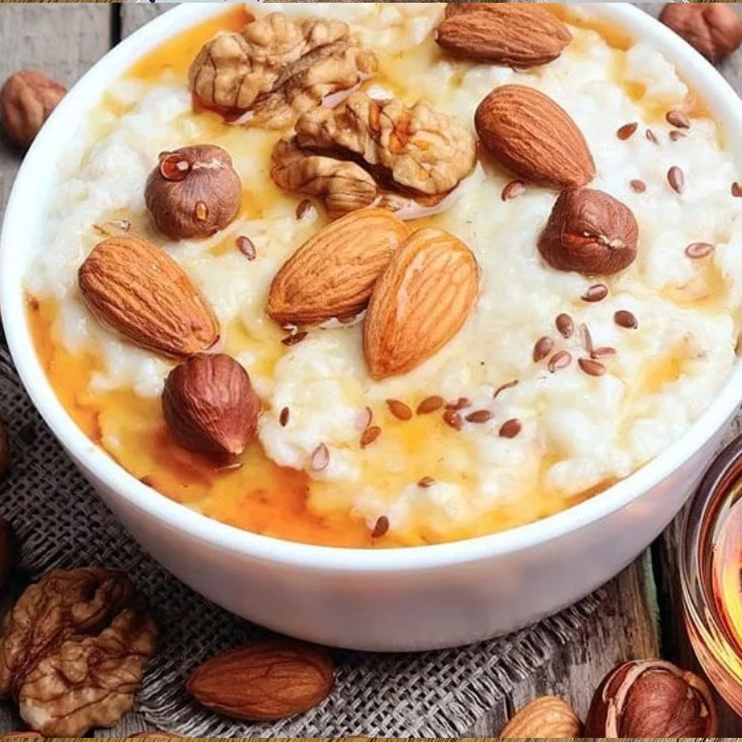 Овсяная каша с медом и орехами