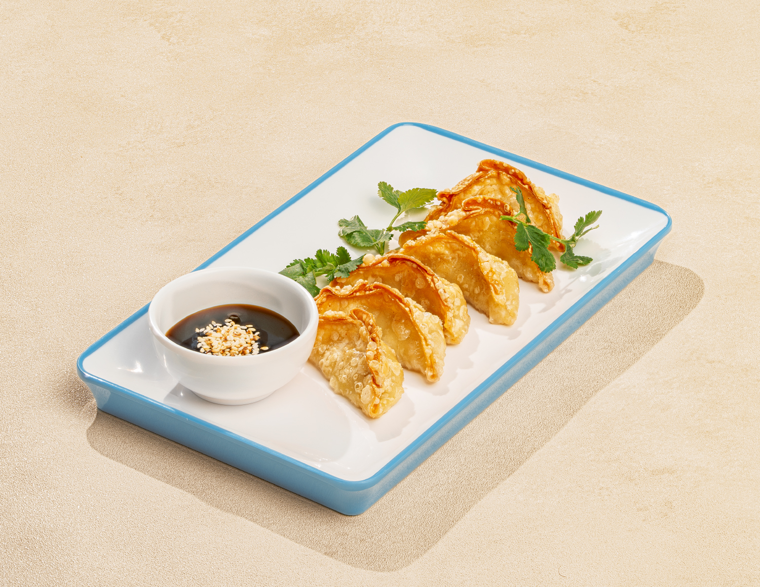 Гедза с креветками + соус чесночный