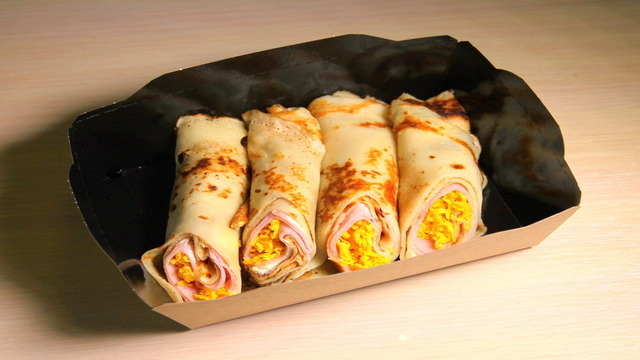 Блины с ветчиной и сыр