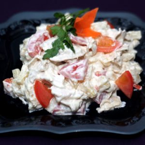 №124 Салат из кур.филе с ананасом 400г