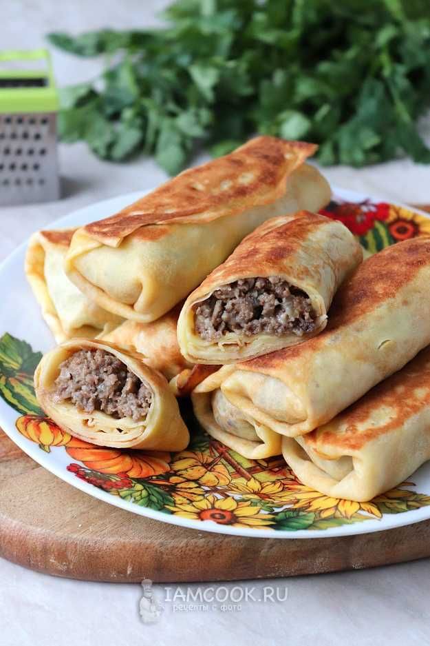 Блины фаршированные с мясом 