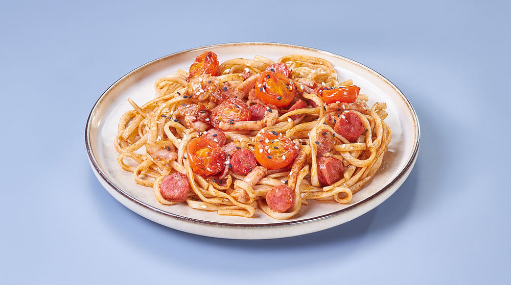 Вок с мясом барбекю