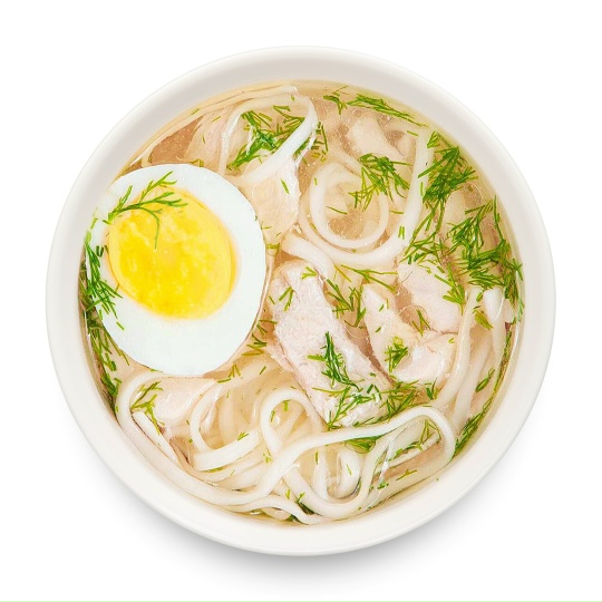 Бульончик куриный с яйцом