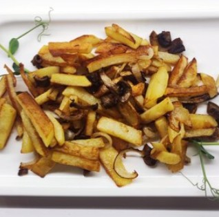 Жареный Картофель с грибами
