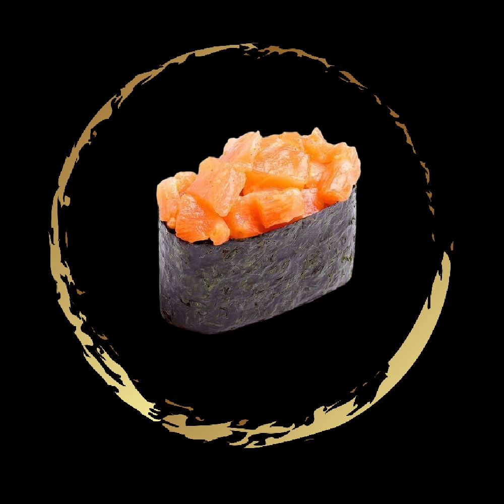 Гункан с лососем