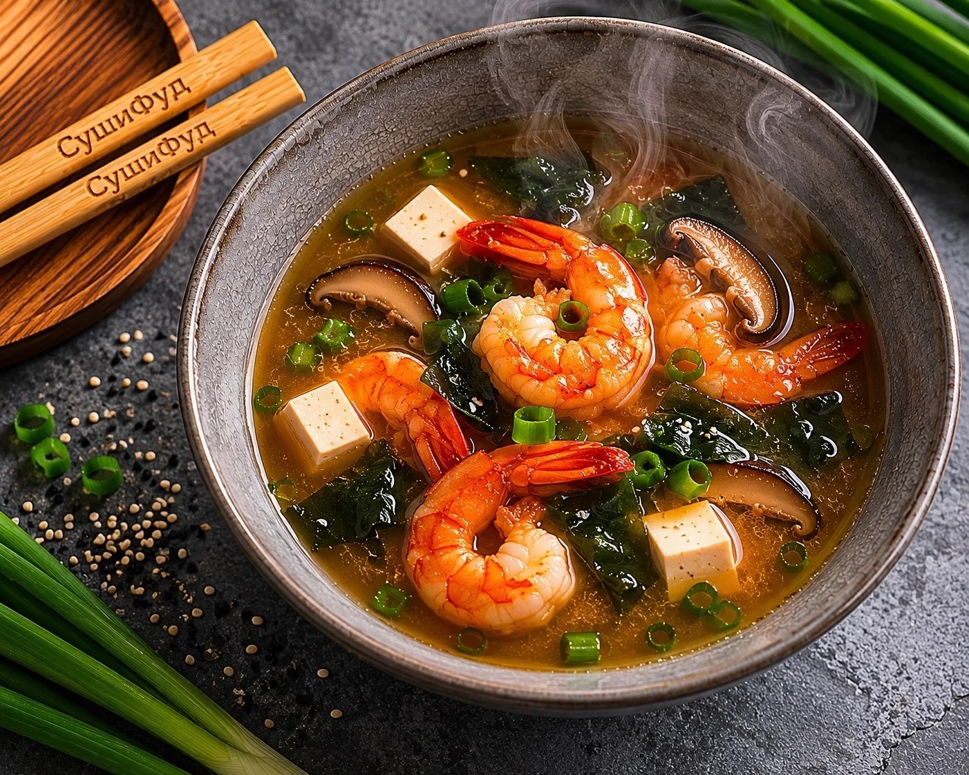 Мисо с креветкой