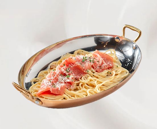 Спагетти с прошутто и белыми грибами