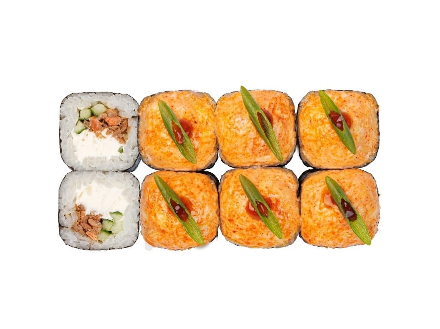 Горячий жареный лосось