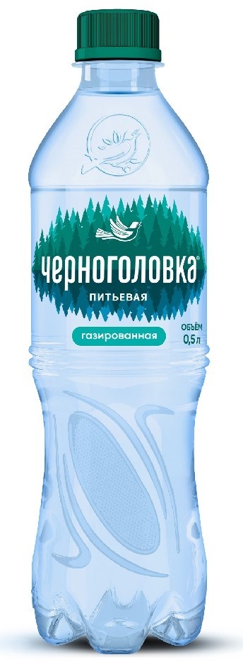Вода черноголовка газированная 0,5 л.